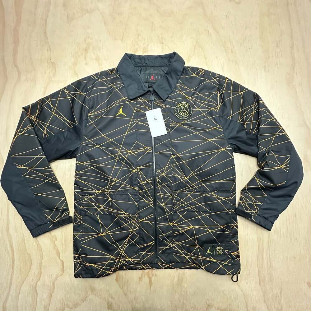 Jordan Paris Saint-Germain Anthem Jacket Size S Black Gold DV2987-010